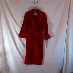 Laura Ashley Mid Calf Red Bathrobe